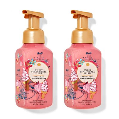 Bath ad Body (Pack of 2) Sweet Strawberry Scoop Gentle Foaming Hand Soap, 8.75 Fl Oz each (Packaging Artwork Styles May Vary)