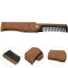 BIUDECO Folding Horn Comb for Men Beard Styling Wooden Small Mustaches Portable Travel Set view 3