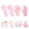 HAPINARY 1set Moisturizing Foot Care Socks and Gloves for Dry Soft Pink Exfoliating Treatment for Healthy Hydrated Feet and Hands view 4