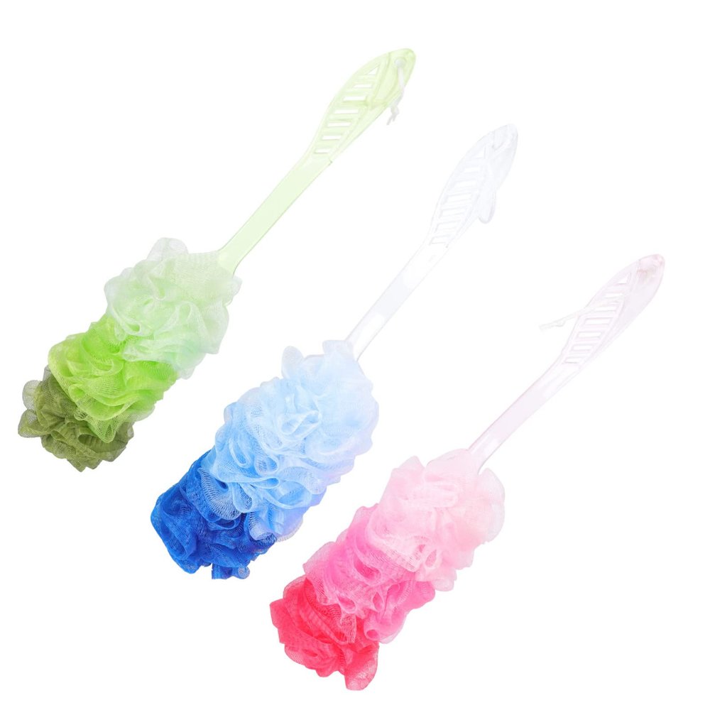 HAPINARY 3pcs Soft Mesh Bath Flower Scrubber for Back Washing Compact Design for Comfortable Bathing Quick-Drying Space-Saving Bath Accessories