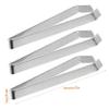 STOBAZA 3pcs Precision Food Styling Utensils Slanted Tweezers Stainless Steel Tongs for Fish Bone Removal view 4