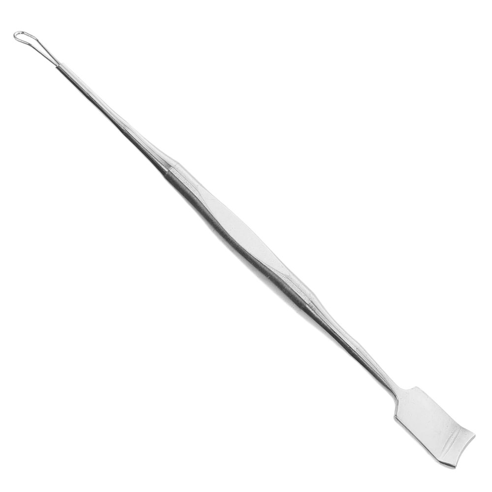 Baluue Facial Blackhead Extractor Pimple Spatula Metal Cleaning Tool for Travel