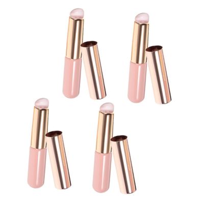 PAMINGONO 4pcs Silicone Lip Brush Cap Lip Makeup Brush for Women Lipstick Concealer