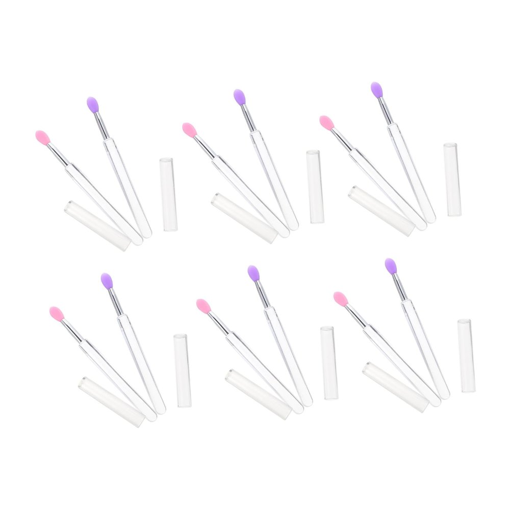 BELLIFFY 6pcs Silicone Lip and Eyeshadow Applicator Skin-friendly Makeup Brushes for Easy Lip and Gloss Application Cover Design for Use