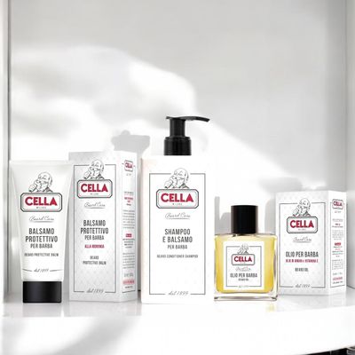 Cella Milano, Beard & Moustache Care Product Bundle - Beard Shampoo, Balm and Oil for the Best Groomed Beard & Stache - Made in Italy