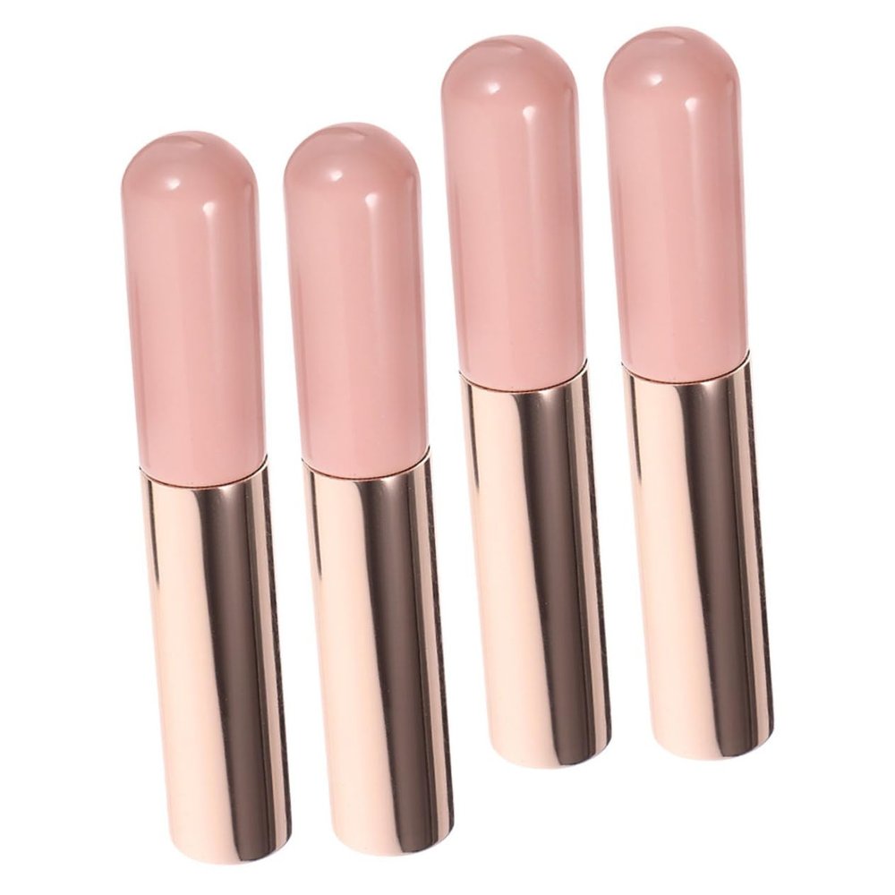 Beatifufu 4pcs Silicone Lip Brush Lipstick Lip Gloss Applicator Retractable Concealer Brush for Women Portable