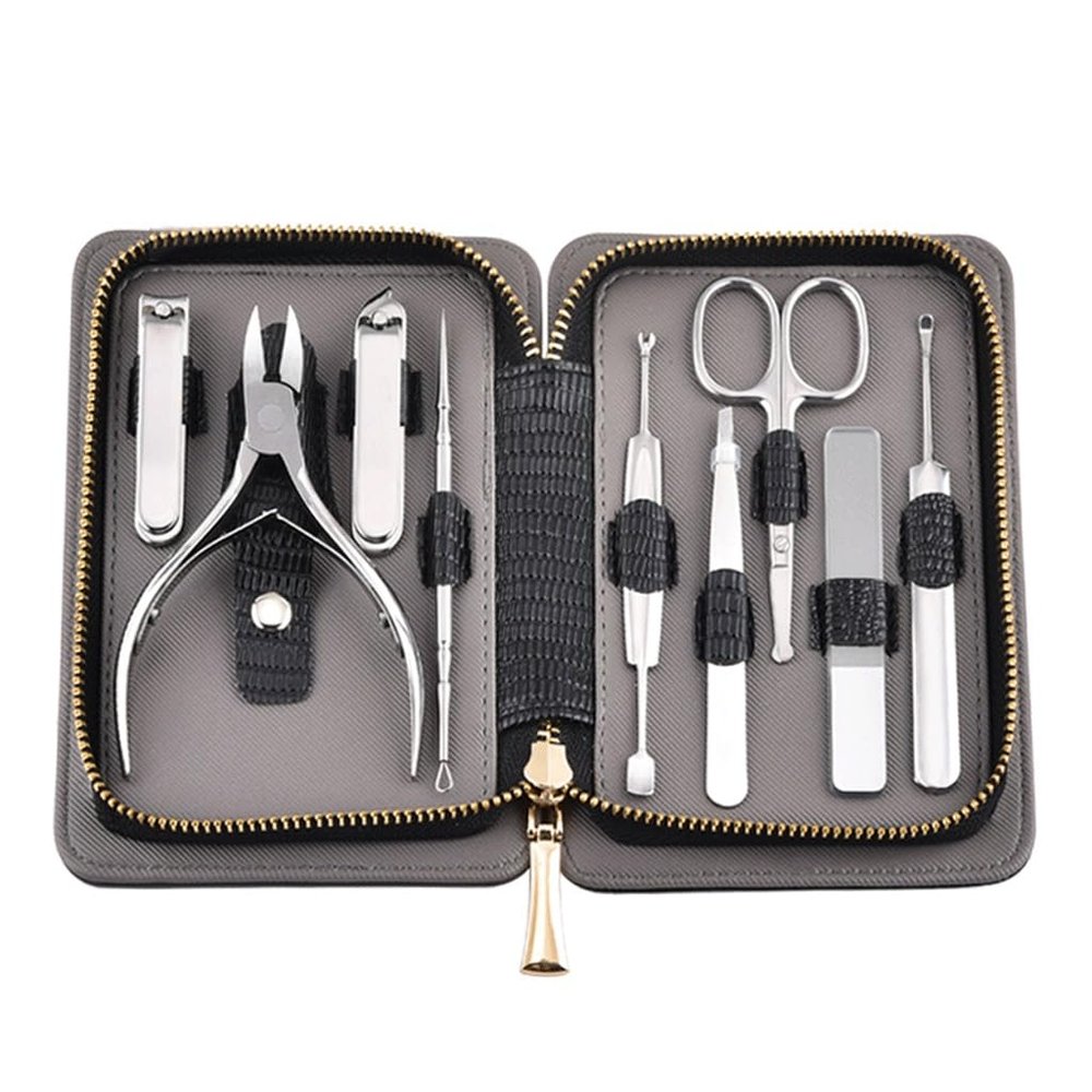 AFPSDLFJDLS 9 Sets of Household Stainless Steel Nail Clippers, Manicure Sets Decorate Nails