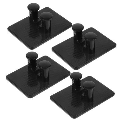 FOYTOKI 4pcs Wall-mounted Holder No Drill Shaving Stand for Bathroom Easy to Install Plastic Shower Hooks for Loofah Towel and Coat Storage