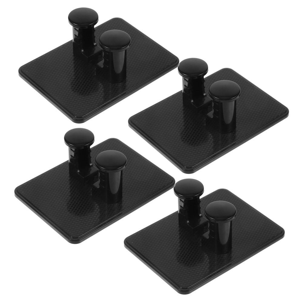 FOYTOKI 4pcs Wall-mounted Holder No Drill Shaving Stand for Bathroom Easy to Install Plastic Shower Hooks for Loofah Towel and Coat Storage