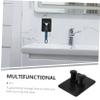 FOYTOKI 4pcs Wall-mounted Holder No Drill Shaving Stand for Bathroom Easy to Install Plastic Shower Hooks for Loofah Towel and Coat Storage view 2