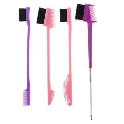 FRCOLOR 4pcs Makeup Eyebrow Brush Comb Eyebrow Lash Brush Shaping Kit Easy Application Professional Makeup Tools Random Color