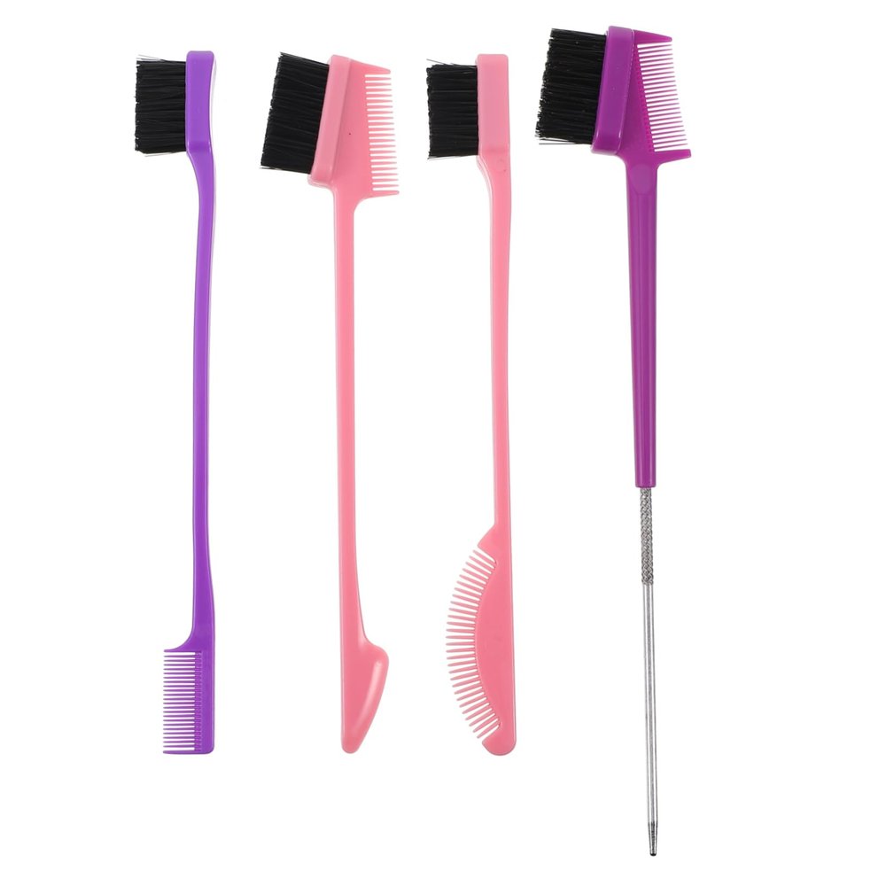FRCOLOR 4pcs Makeup Eyebrow Brush Comb Eyebrow Lash Brush Shaping Kit Easy Application Professional Makeup Tools Random Color