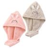 Beatifufu 2pcs Quick Drying Hair Wrap Towels Cartoon Hair Turban for Women Soft Coral Fleece Bath Cap Home Travel and Gym Use view 1