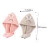 Beatifufu 2pcs Quick Drying Hair Wrap Towels Cartoon Hair Turban for Women Soft Coral Fleece Bath Cap Home Travel and Gym Use view 2