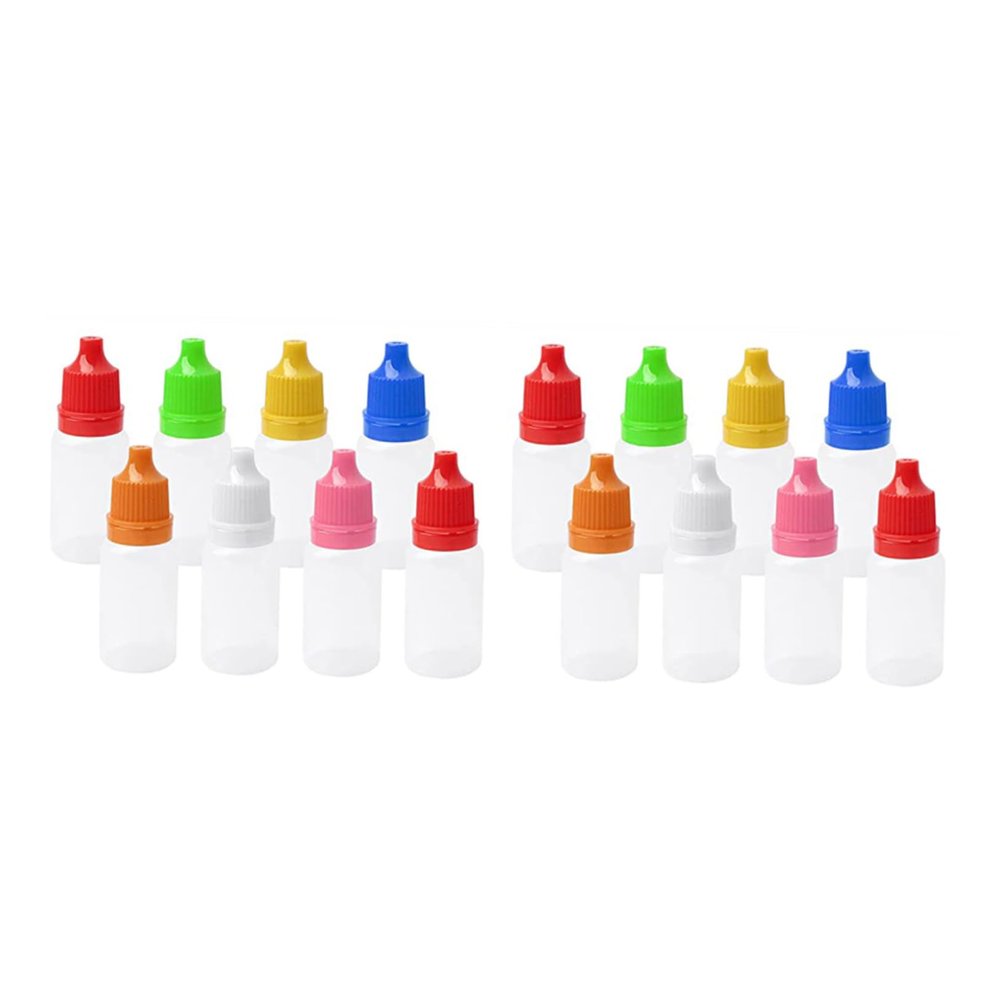 NOLITOY 50 Pack 10ml Refillable Eye Liquid Dropper Bottles with Caps
