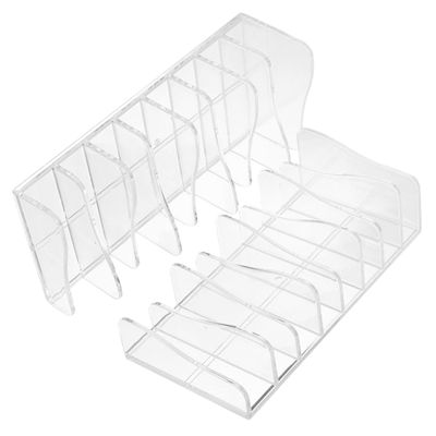 2pcs Transparent Eyeshadow Palettes Organizer 8 Section Divided Makeup Display Stand Cosmetic Storage Holder for Vanity Makeup Palettes Organizer and Storage