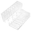 2pcs Transparent Eyeshadow Palettes Organizer 8 Section Divided Makeup Display Stand Cosmetic Storage Holder for Vanity Makeup Palettes Organizer and Storage view 1