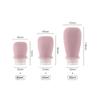 CANRUSU 50pcs Empty 30ml/60ml/90ml Mini Soft Silicone Bottles Shampoo Lotion Shower Gel Tube Bottles Refillable Container Travel Essentials (dark pink,90ml) view 2