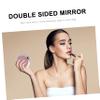 2pcs Rhinestone Double Sided Foldable Pocket Makeup Mirror Portable Cosmetic Mirror Ideal for Travel and Daily Use view 2