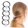 OHPHCALL Beaded Hair Ties Set 6 Large Pearl Hair Ropes No Crease No Damage Gentle Ponytail Holders view 1