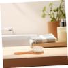 Wooden Handle Baby Hair Brush Wool Bristles for Infant Scalp Care view 4