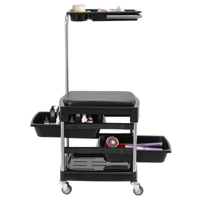 CNCEST Manicure Beauty Chair with Two Tool Organizer Drawers and Trolley Portable Nail Table Suitable for Manicure and Pedicure, Tattoo, Beauty Salon