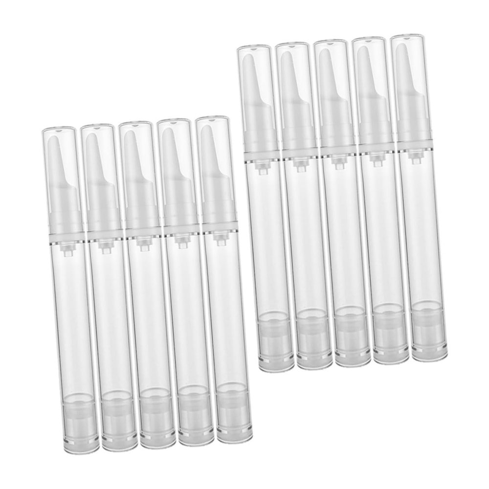 10pcs 15ml Airless Pump Bottles Empty Vacuum Containers for Eye Serum Cosmetic Dispenser for Skincare Travel Friendly Design Ideal for Creams and Lotions