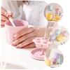 Beatifufu 2sets Makeup Brush Cleaning Tool Silicone Brush Rinsing Bowl Cleaning Bowl Makeup Organizer Automatic Cleaner Eye Shadow Box view 2