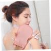 OHPHCALL 2pcs Exfoliating Bath Mitts for Deep Skin Scrubbing Dual-sided Body Scrubber Gloves for Men and Women Gentle Cleaning Exfoliation Tool Pink for Smooth Skin view 4