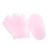 FOMIYES 2pairs Moisturizing Gel Socks and Gloves Set for Hand and Foot Care Overnight Hydration and Repair Soft Elastic Fit Antislip Design for Spa and Home Use Pink view 1