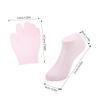 FOMIYES 2pairs Moisturizing Gel Socks and Gloves Set for Hand and Foot Care Overnight Hydration and Repair Soft Elastic Fit Antislip Design for Spa and Home Use Pink view 2
