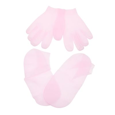 Healeved 2pairs Moisturizing Glove Socks Set Overnight Dry Hand Foot Care Gel Booties Spa Gloves Softening Hydrating Non-Slip