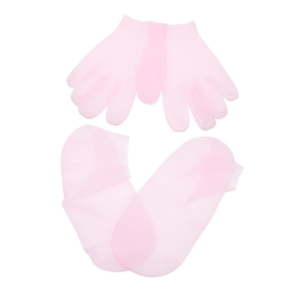 Healeved 2pairs Moisturizing Glove Socks Set Overnight Dry Hand Foot Care Gel Booties Spa Gloves Softening Hydrating Non-Slip
