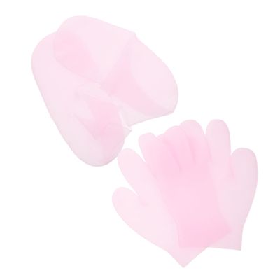 Anneome 2pairs Moisturizing Spa Gloves Socks Set Gel Gloves for Dry Hands Exfoliating Scrub Moisture Toe Skin Care Socks