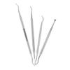 FOMIYES 4pcs Nail Care Tools Professional Manicure Nail Cleaning Instruments for Efficient Portable Design for Daily Use for Home Salon Silver view 1