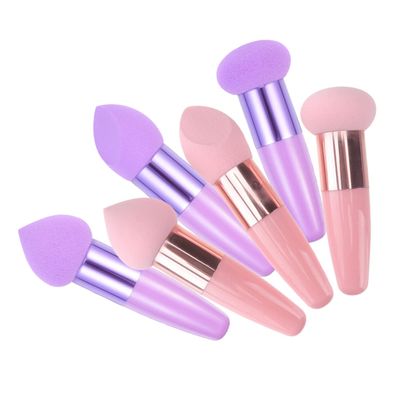 Beatifufu 6pcs Beauty Pen Set Mini Powder Puff Face Makeup Sponges Makeup Tools for Women Elf Makeup Puff Comfortable Portable Makeup Accessories
