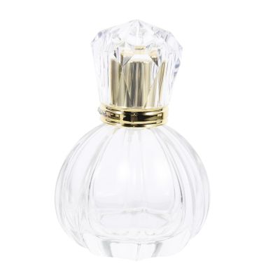 Crystal Crown Glass 2Pcs 50ml Perfume Bottles for Travel