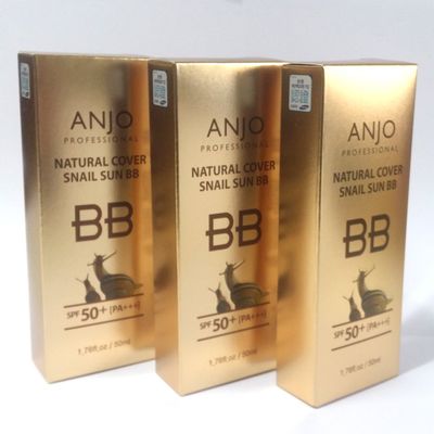 ANJO Professional Natural Cover Snail Sun BB Cream, SPF 50+ PA+++, 1.76 fl oz X 3EA /Korea-Beauty/Korea Made