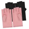 FRCOLOR 2pairs Uv Protection Gloves Nail Art Gel Manicure Gloves Fingerless for Women Gel Nail Lamp Accessory Comfortable Cotton Material view 1