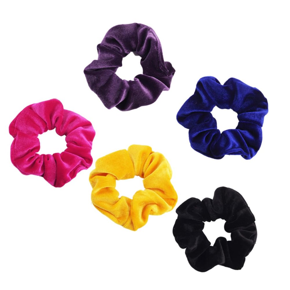 LALADEFIEE 5pcs Hair Ties Elastic for Ponytail Holders Women Girls Hair Ties Ribbon Hook