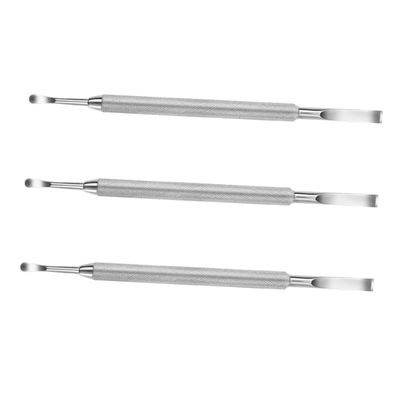 FOYTOKI 3pcs Stainless Steel Nail Cuticle Nail Art Tools for Manicure and Pedicure for Cuticle Cleaning Salon