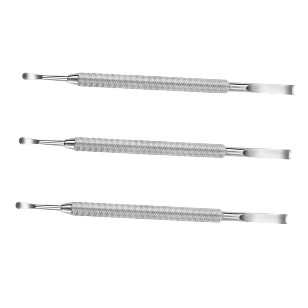 FOYTOKI 3pcs Stainless Steel Nail Cuticle Nail Art Tools for Manicure and Pedicure for Cuticle Cleaning Salon