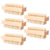 IWOWHERO 5 in 1 Cleaning Brush Set Wood Pig Mane Nail Brush for Hand Washing Cuticle Cleaning Dust Brush Bristle Walnut Brush view 1