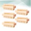 IWOWHERO 5 in 1 Cleaning Brush Set Wood Pig Mane Nail Brush for Hand Washing Cuticle Cleaning Dust Brush Bristle Walnut Brush view 3