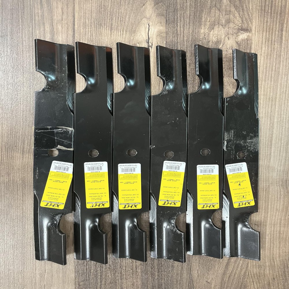 6 USA Blades Fits Bad BOY 038-0001-00 18.75" Long Outlaw Extreme XP ZT Elite 54"