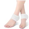 FRCOLOR 2pairs Moisturizing Cracked Heel Protectors Elastic Heel Sleeves for Men Women Comfortable Gel-Lined Toeless Socks view 4