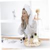 Alipis Glass Jewelry Storage Plate Makeup Pallet Jewelry Organizer Home Decor Multipurpose Tray view 3