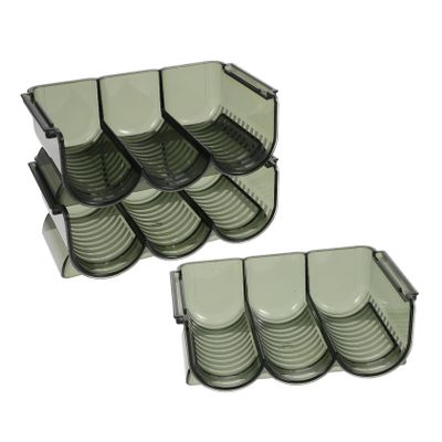 PRETYZOOM 3PCS Lipstick Organizer Rack Desktop Makeup Storage Box Multi-Compartment Lip Gloss Holder for Vanity Sturdy Plastic Makeup Organizer