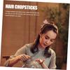 FOYTOKI 3pcs Antique Butterfly Hair Sticks Elegant Chinese Hair Chopsticks for Women for Dress up and Special Occasions view 4