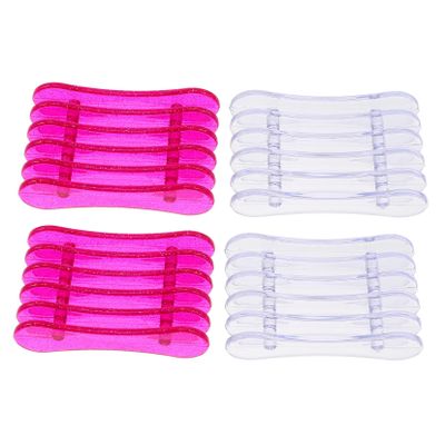 4pcs Nail Art Pen Stand with 5 Grid ABS Plastic Organizer